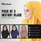Pack of 3 Hijabs | Double Loop Scarf Bundle