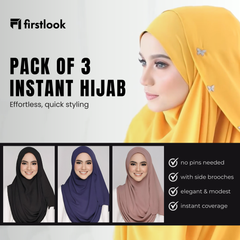Pack of 3 Hijabs | Double Loop Scarf Bundle