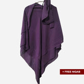 Single Layer Khimar with Free Niqab - Design Code: SLK-0008