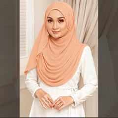 Light Orange Double Loop Scarf - Color Code: IH-0012