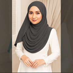 charcoal Double Loop Scarf - Color Code: IH-0035