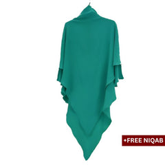 Single Layer Khimar with Free Niqab - Design Code: SLK-0029