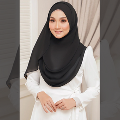 Black Double Loop Scarf - Color Code: IH-0001