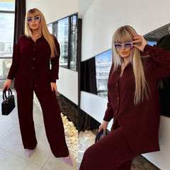 Women’s Co-Ord Set - Stylish Long Shirt & Trouser Two Piece Outfit (FL-WE001)