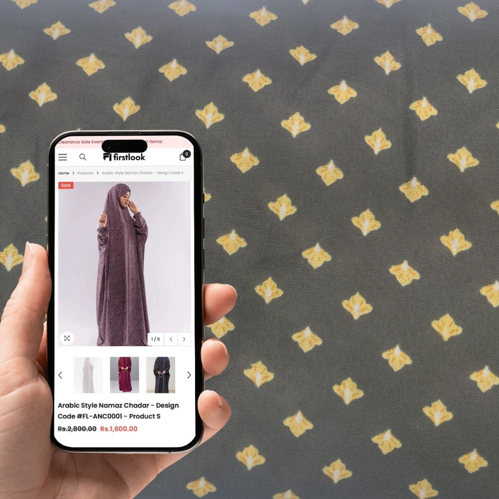 Arabic Style Namaz Chadar - Design Code #FL-ANC0126