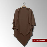 Single Layer Khimar with Free Niqab - Design Code: SLK-0004