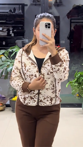 Royal Swagger Tracksuit in Brown (Unisex Zipper Set)