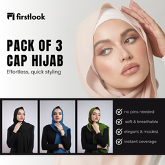Pack of 3 Hijabs | Inner Cap Hijab Bundle