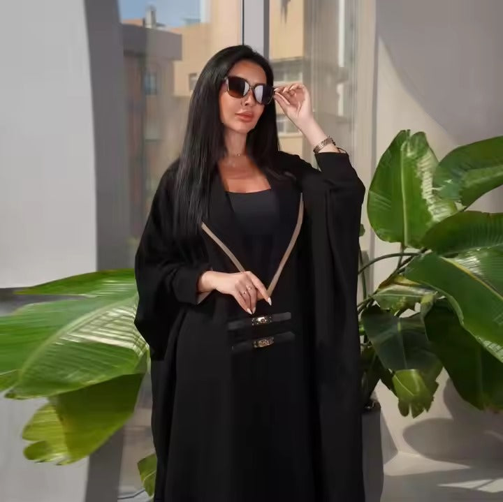 Arabic Fusion Robe Abaya | Open Front Design