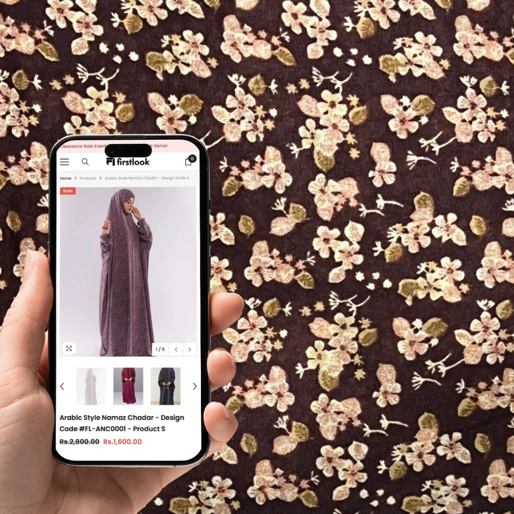 Arabic Style Namaz Chadar - Design Code #FL-ANC0118