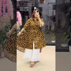 Chiffon Long Floral Printed Frog | Swag Edition (FL-PF005)