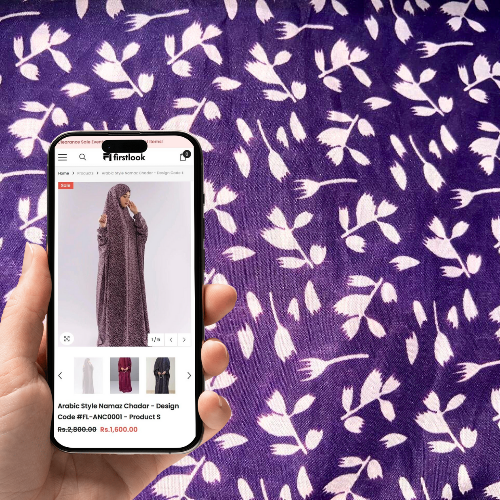 Arabic Style Namaz Chadar - Design Code #FL-ANC0156