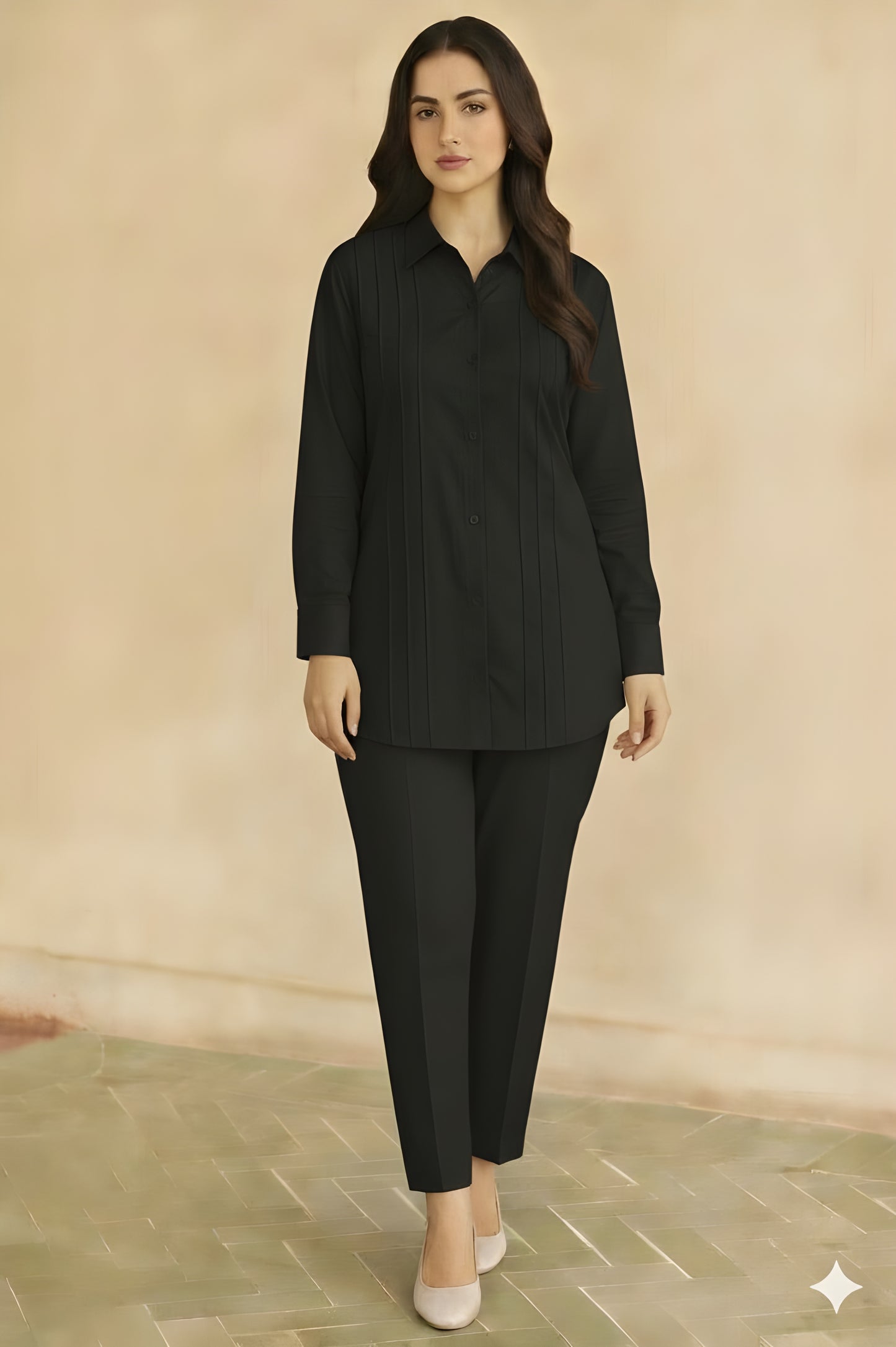 Women’s Co-Ord Set - Long Shirt + Trouser Two Piece Outfit (FL-WS001)