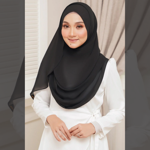 Black Double Loop Scarf - Color Code: IH-0001