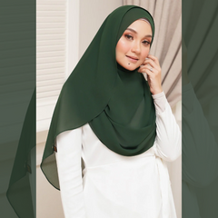 Green Double Loop Scarf - Color Code: IH-0012