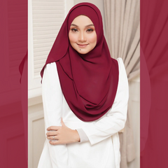 Red Double Loop Scarf  - Color Code: IH-0025