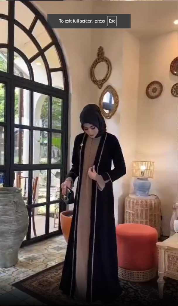 Long Shrug Abaya with Inner Layer