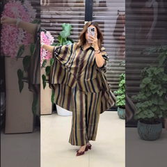 Chiffon Striped Printed Dress | Swag Edition (FL-PF008) |