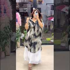Chiffon Long Floral Printed Frog | Swag Edition (FL-PF005)
