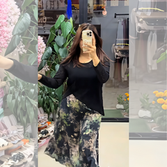 Chiffon Long Floral Printed Dress | Swag Edition (FL-PF007)