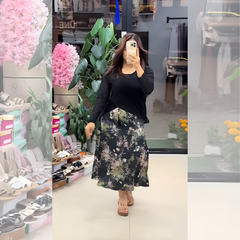 Chiffon Long Floral Printed Dress | Swag Edition (FL-PF007)