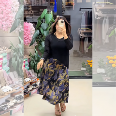 Chiffon Long Floral Printed Dress | Swag Edition (FL-PF007)