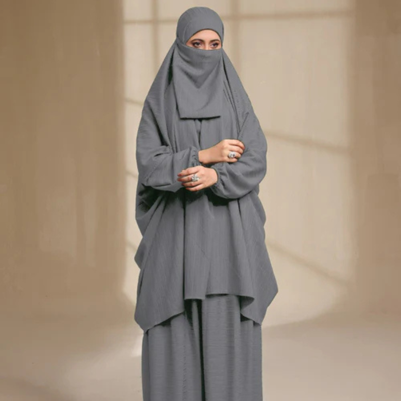 Modest & Elegant 3-Piece Jilbab Set | Design Code - #FL - JB0005