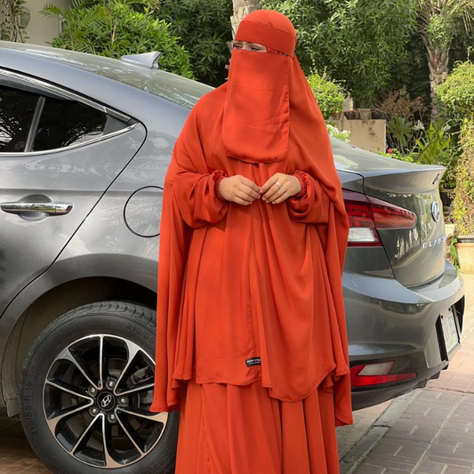 Modest & Elegant 3-Piece Jilbab Set | Design Code - #Fl - JB0013