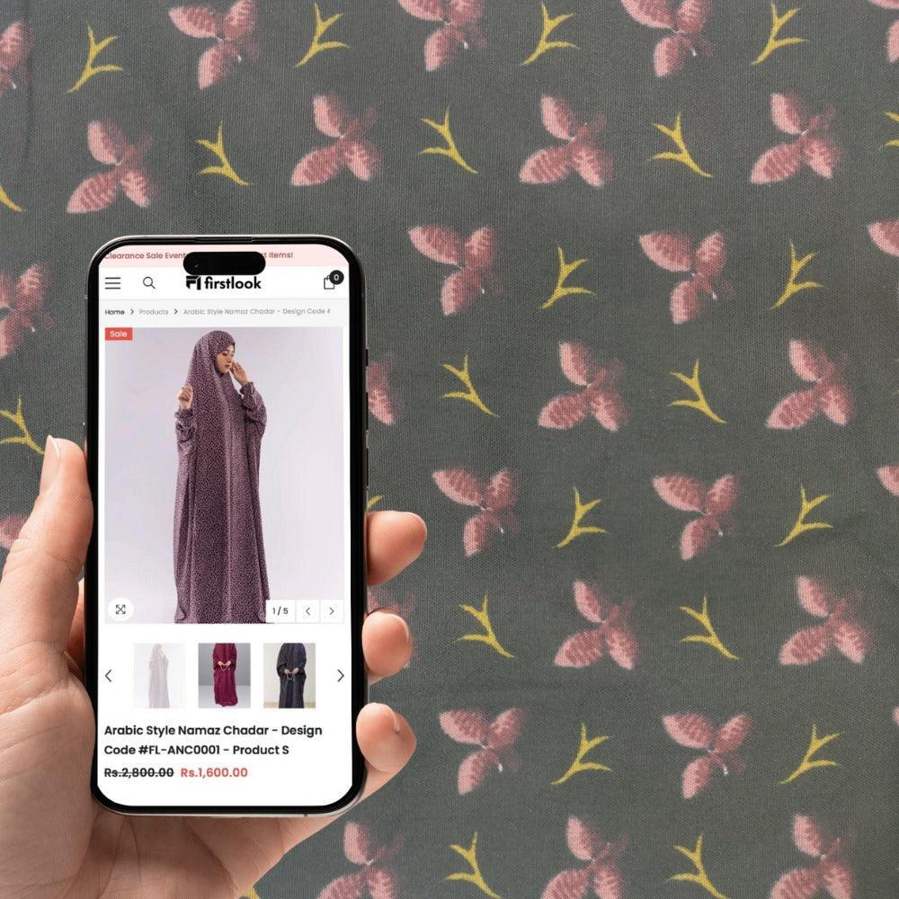 Arabic Style Namaz Chadar - Design Code #FL-ANC0125