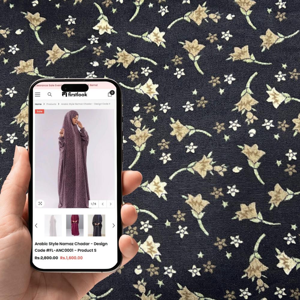 Arabic Style Namaz Chadar - Design Code #FL-ANC0123