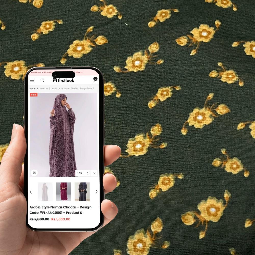 Arabic Style Namaz Chadar - Design Code #FL-ANC0124