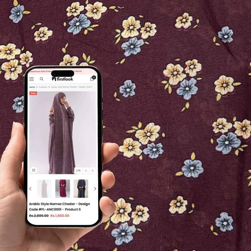 Arabic Style Namaz Chadar - Design Code #FL-ANC0126