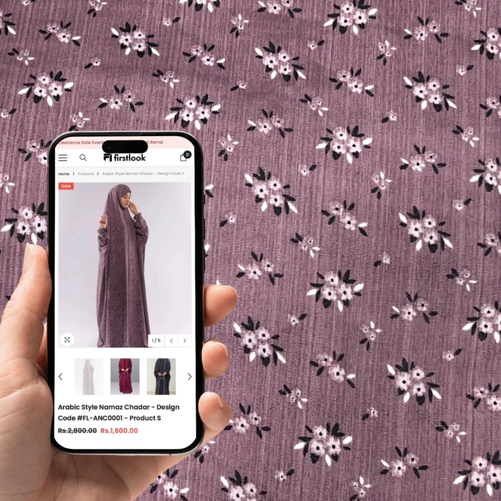 Arabic Style Namaz Chadar - Design Code #FL-ANC0135