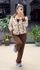 Royal Swagger Tracksuit in Brown (Unisex Zipper Set)